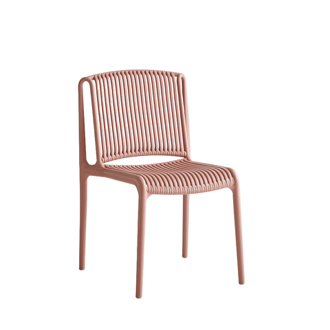Lupin Plastic Rattan Stackable Outdoor Side Chair