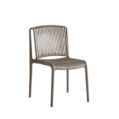 Lupin Plastic Rattan Stackable Outdoor Side Chair