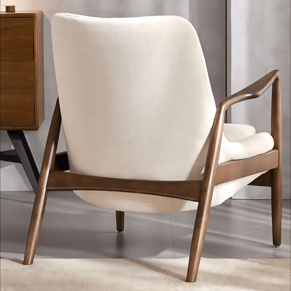 Lynn Fabric Solid Wood Lounge Armchair