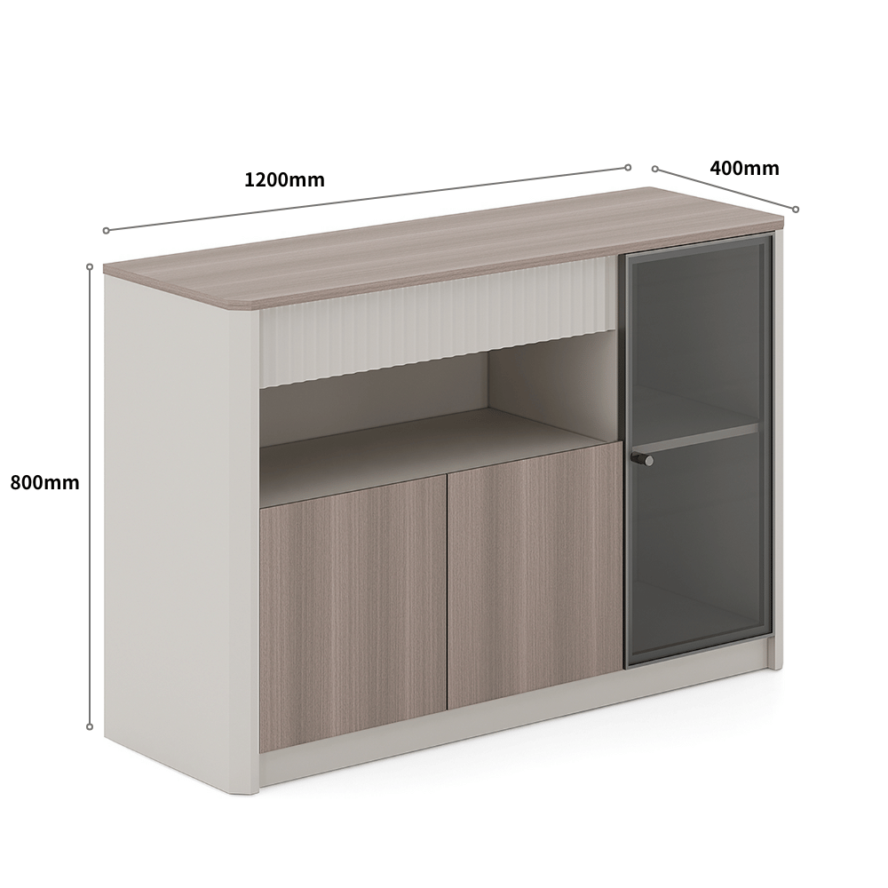 Maddy-D Premium Wooden Office Pantry Low Cabinet Sideboard
