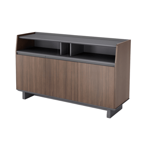 Maddy-C Walnut Wooden Office Low Filing Cabinet - Gavisco Office Furniture