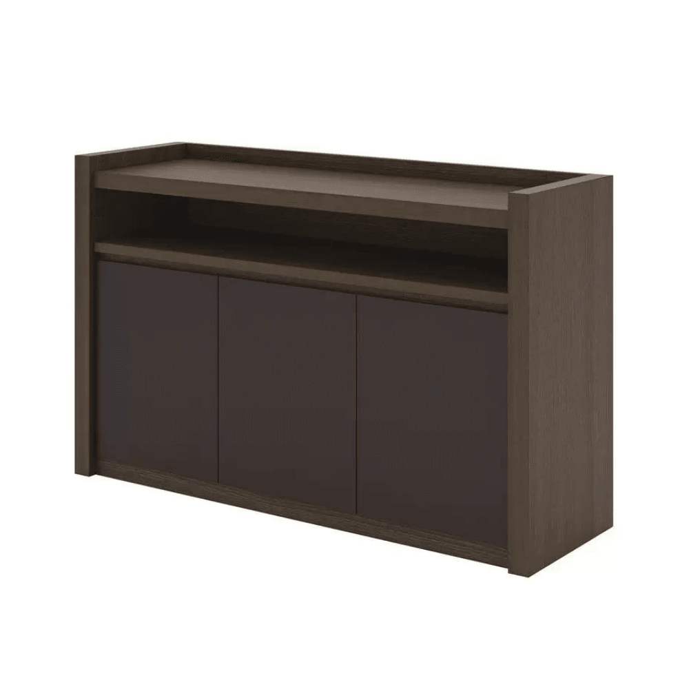 Maddy-B Walnut Wooden Office Low Filing Cabinet - Gavisco Office Furniture