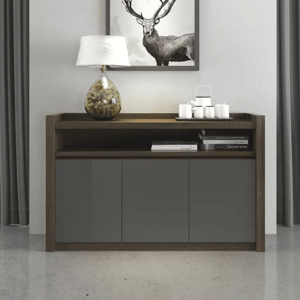 Maddy-B Walnut Wooden Office Low Filing Cabinet - Gavisco Office Furniture