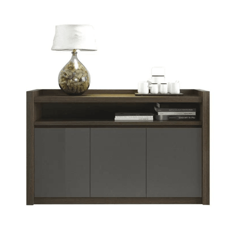 Maddy-B Walnut Wooden Office Low Filing Cabinet - Gavisco Office Furniture