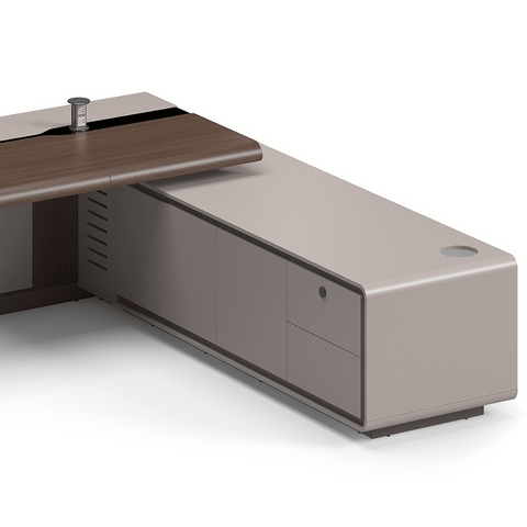 Majesty Modern Luxury CEO Office Advance Executive Desk with Side Return Cabinet