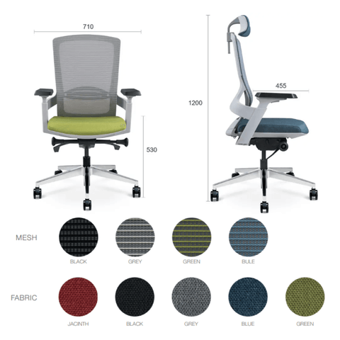 Mamba-M Mid Back Ergonomic Office Chair - Gavisco Office Furniture