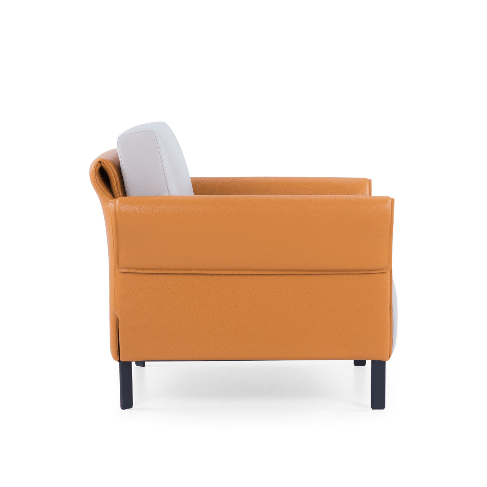 Marsala Single Seater Modern Office Leather Lounge Sofa