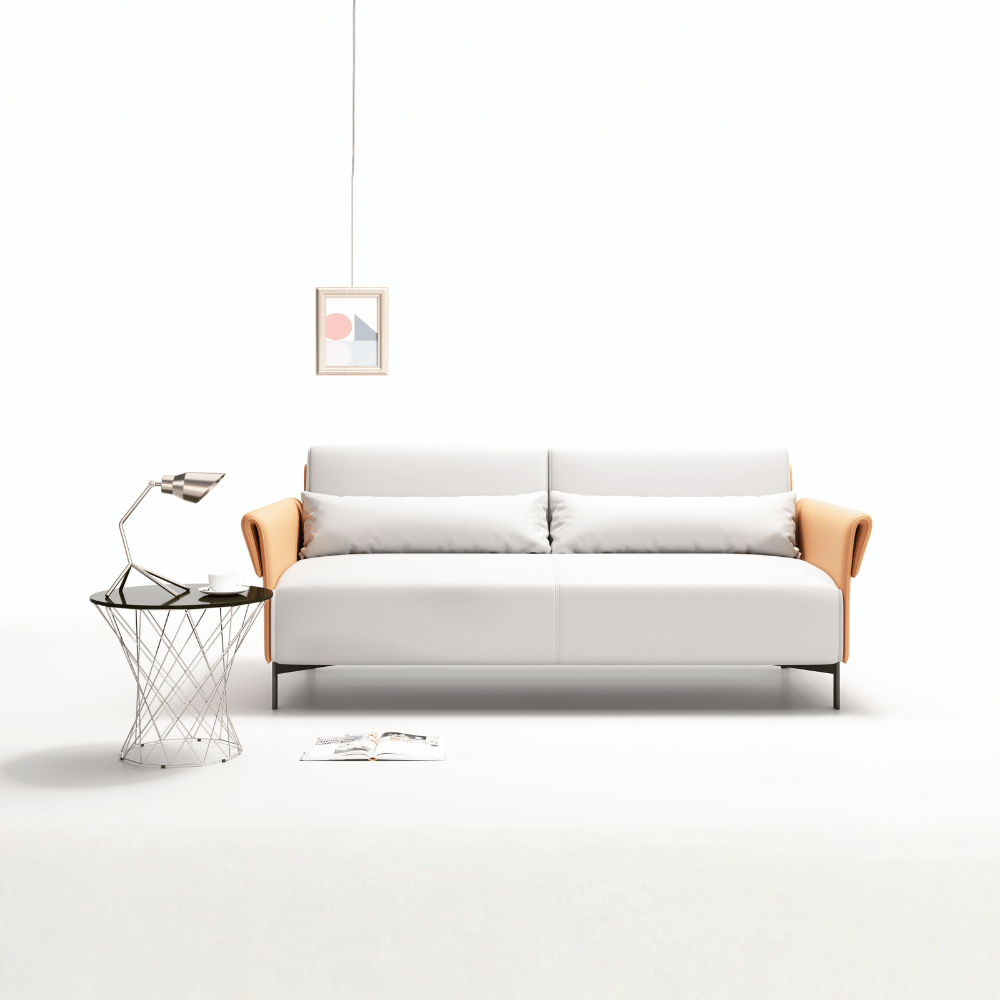 Marsala Three Seater Modern Office Leather Lounge Sofa