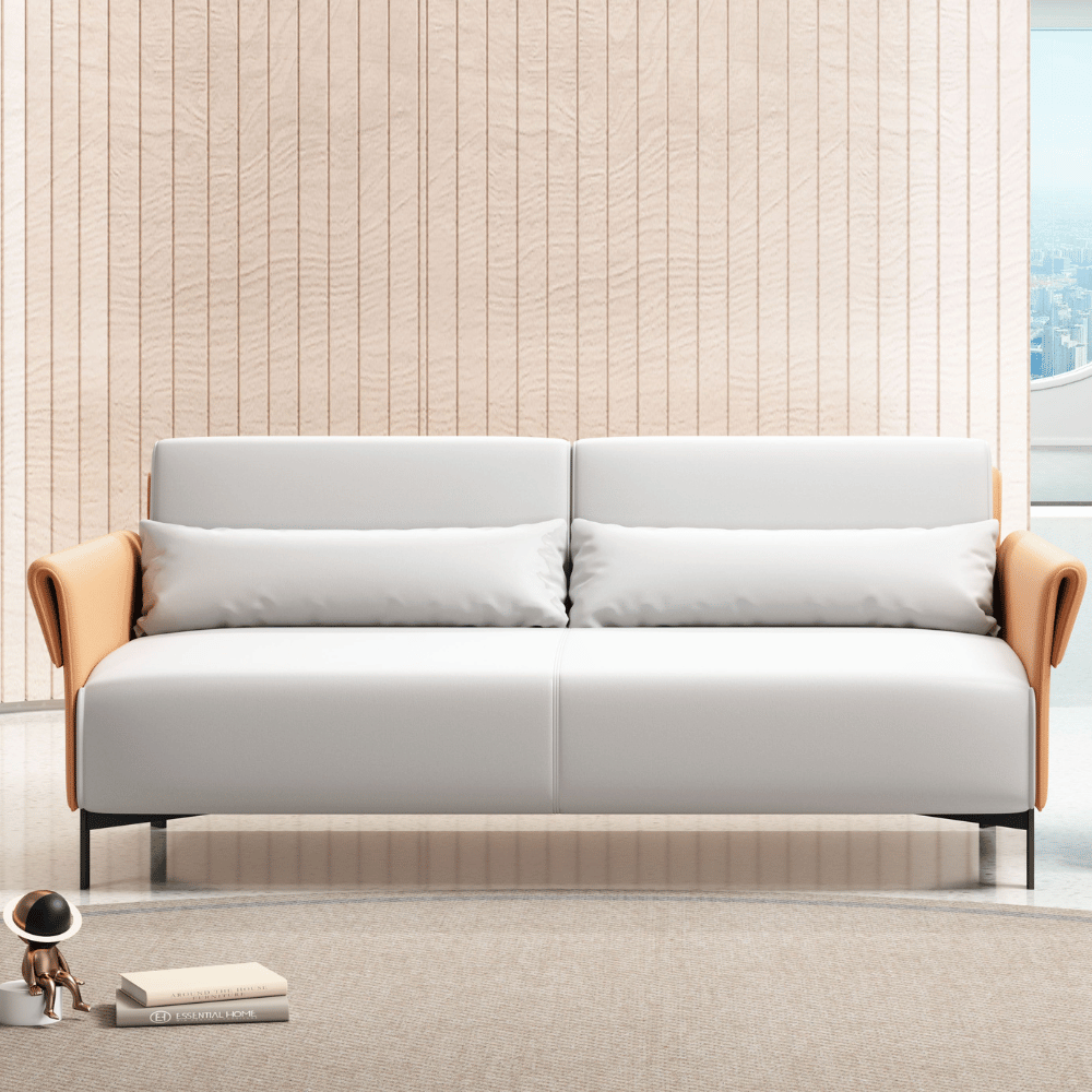 Marsala Three Seater Modern Office Leather Lounge Sofa