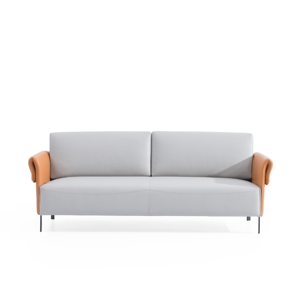 Marsala Three Seater Modern Office Leather Lounge Sofa