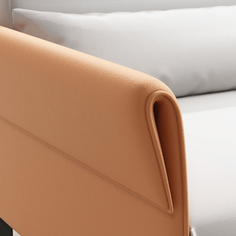 Marsala Three Seater Modern Office Leather Lounge Sofa