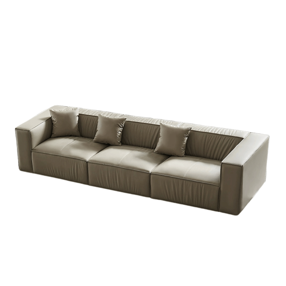 Matic Four Seater Modern Simple Office Leather Lounge Sofa