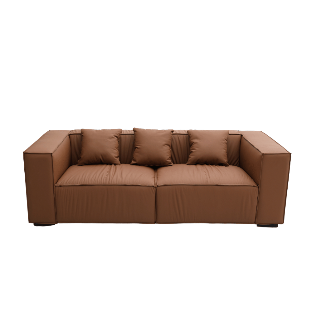 Matic Two Seater Modern Simple Office Leather Lounge Sofa