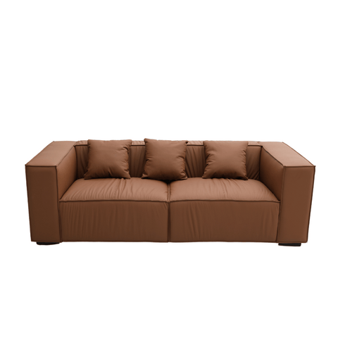 Matic Two Seater Modern Simple Office Leather Lounge Sofa