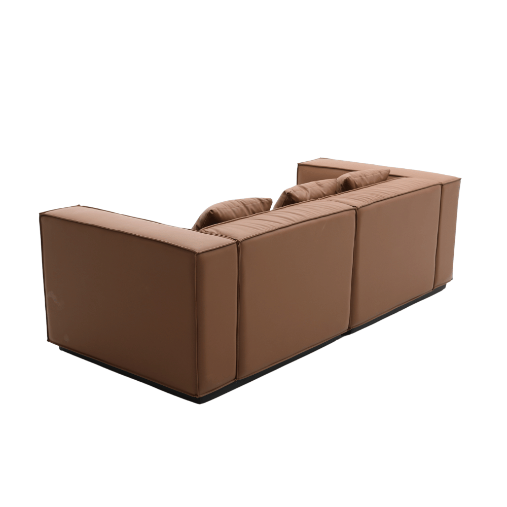 Matic Two Seater Modern Simple Office Leather Lounge Sofa