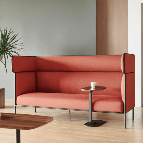 Max Two Seater Modern Office Fabric Acoustic High Back Sofa Booth