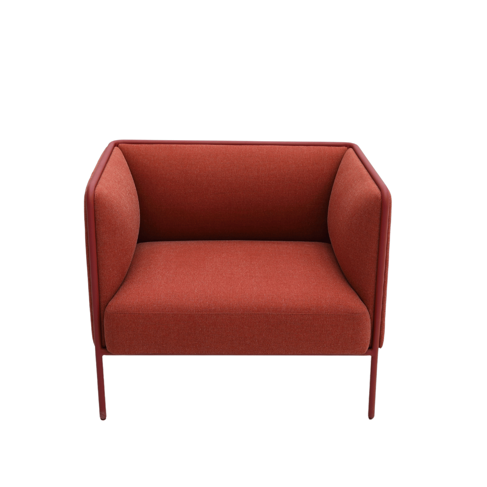 Max Single Seater Modern Minimalist Office Fabric Lounge Sofa Armchair