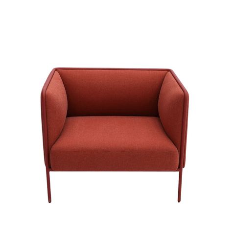 Max Single Seater Modern Minimalist Office Fabric Lounge Sofa Armchair