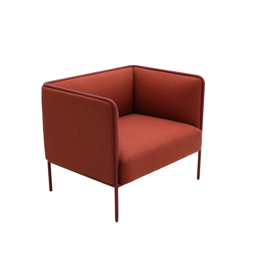 Max Single Seater Modern Minimalist Office Fabric Lounge Sofa Armchair