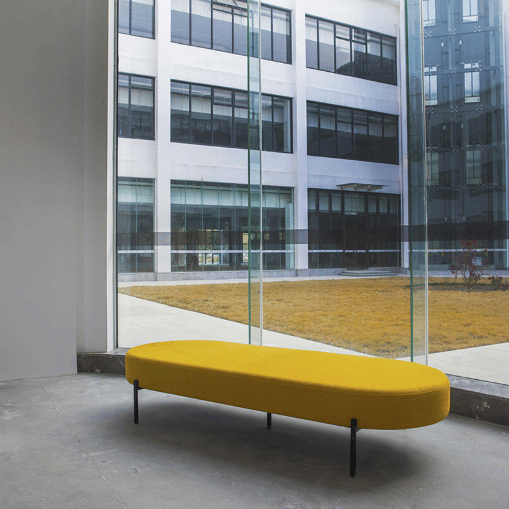 Medal Oval Sofa Bench Pouf