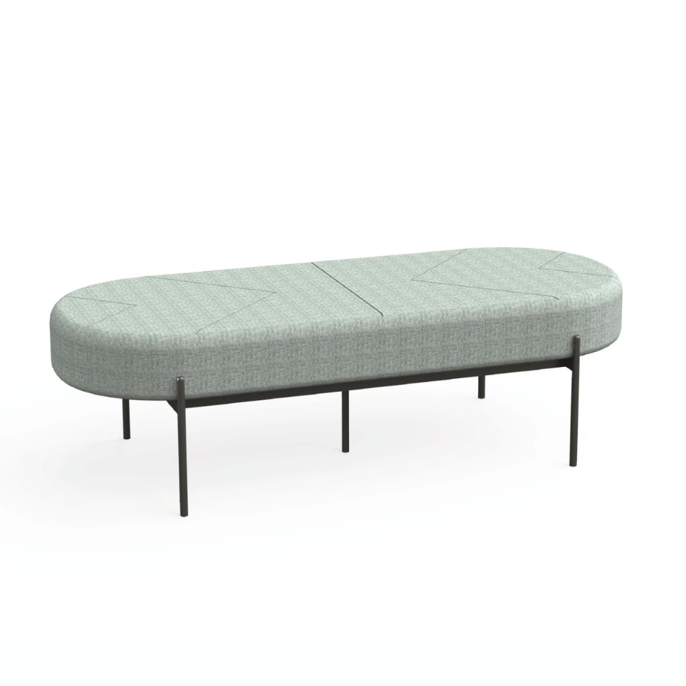 Medal Oval Sofa Bench Pouf
