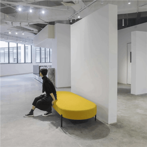 Medal Oval Sofa Bench Pouf