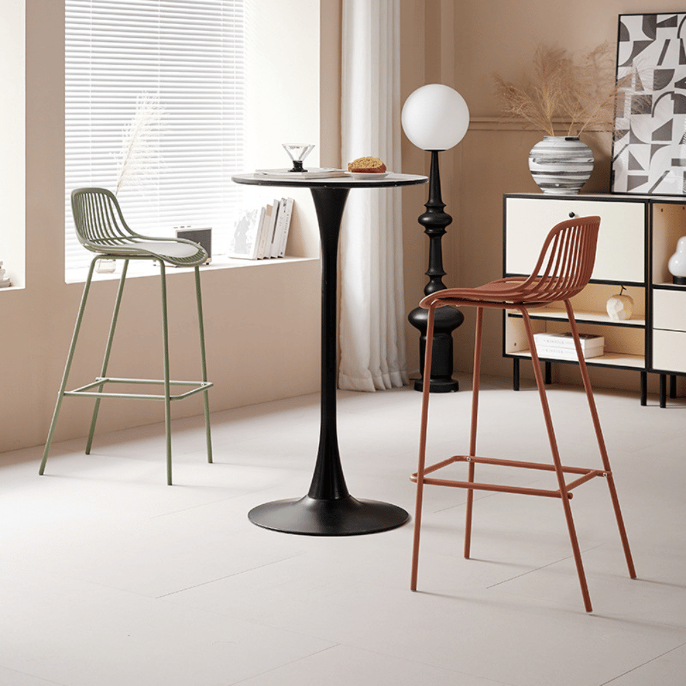 Mereth Modern Outdoor Plastic High Barstool