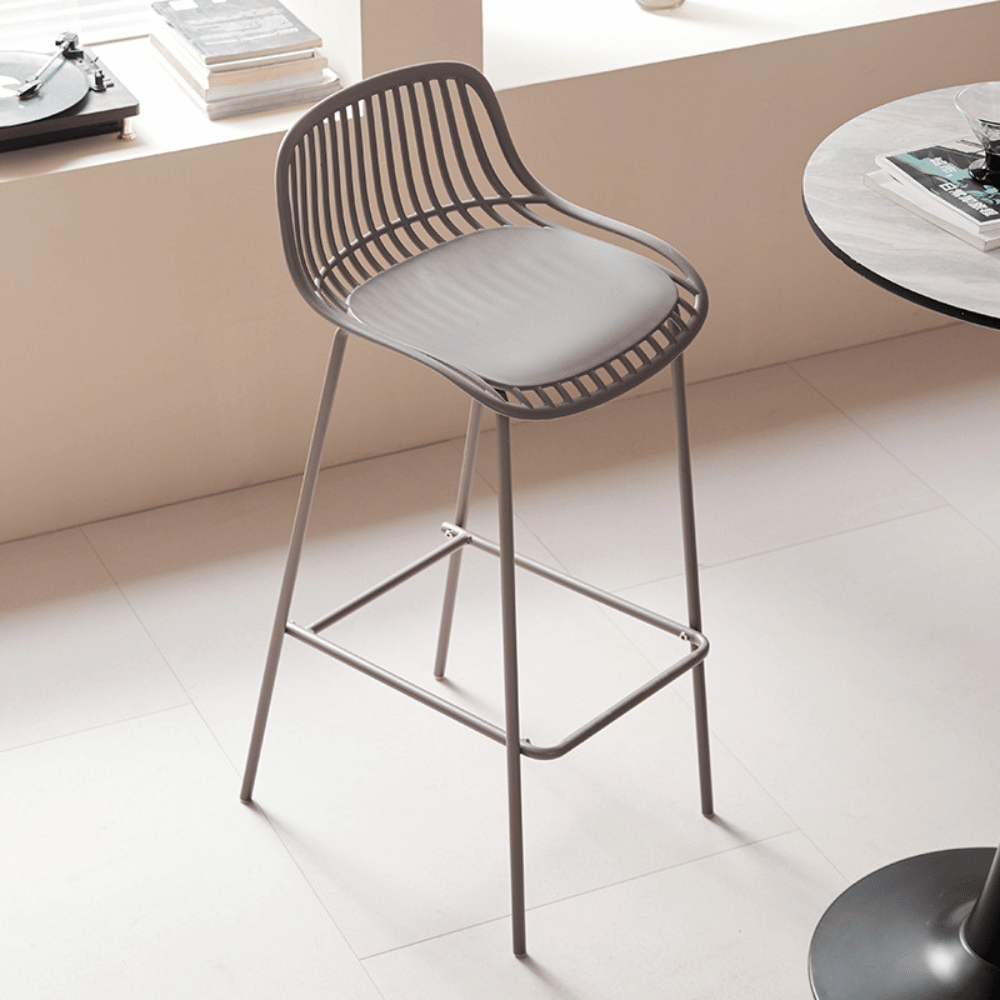 Mereth Modern Outdoor Plastic High Barstool