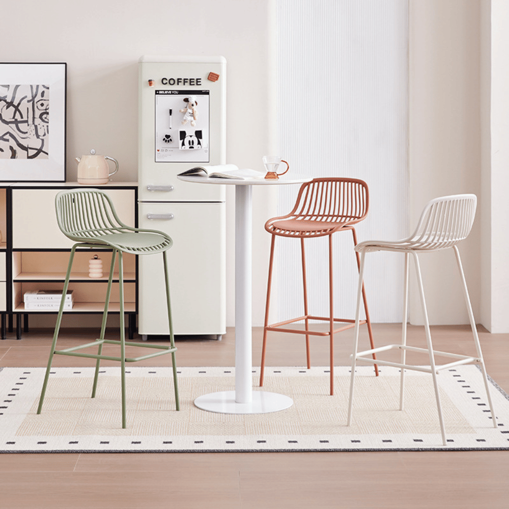 Mereth Modern Outdoor Plastic High Barstool