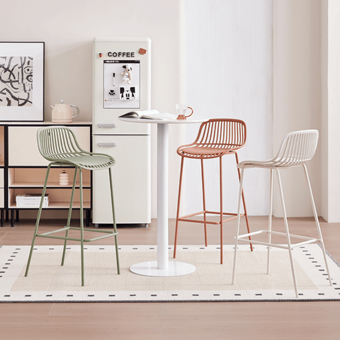 Mereth Modern Outdoor Plastic High Barstool