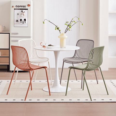 Mereth Modern Outdoor Stackable Plastic Chair