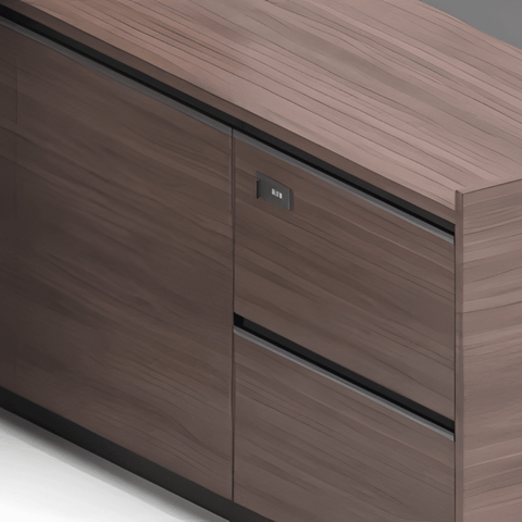 Merit-A Executive Desk with Side Table and Storage Cabinet - Gavisco Office Furniture