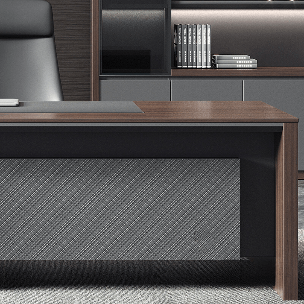 Merit-A Executive Desk with Side Table and Storage Cabinet - Gavisco Office Furniture