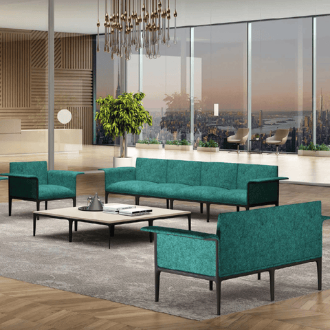 Arc Modern Minimalist Office Fabric Lounge Modular Sectional Sofa