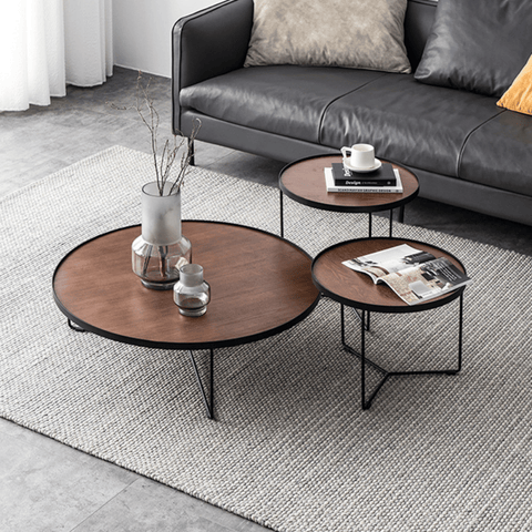 HT08 Modern Round Coffee Side Table Combo