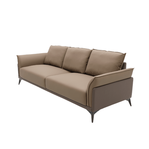 Monte Three Seater Modern Luxury Office Leather Lounge Sofa