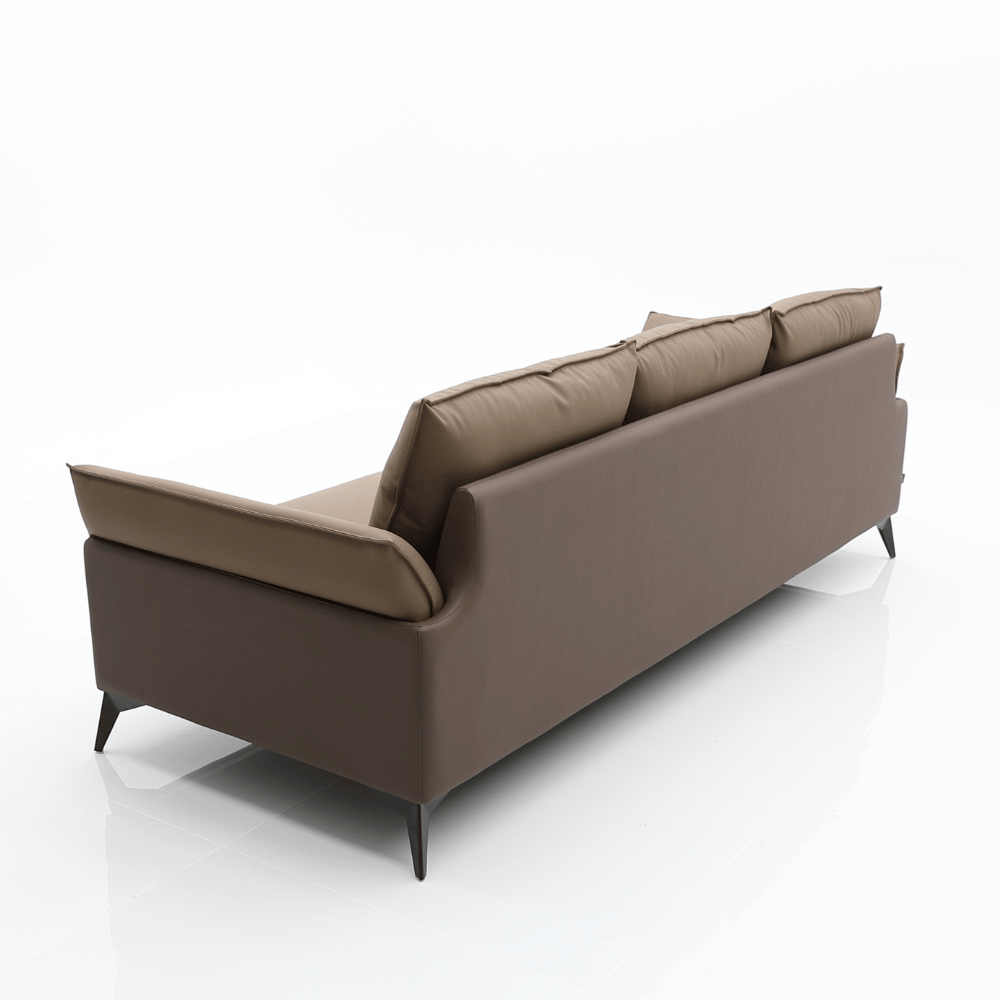 Monte Three Seater Modern Luxury Office Leather Lounge Sofa