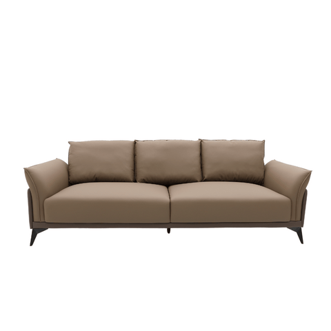 Monte Three Seater Modern Luxury Office Leather Lounge Sofa