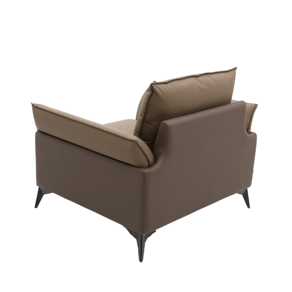 Monte Single Seater Modern Luxury Office Leather Lounge Sofa