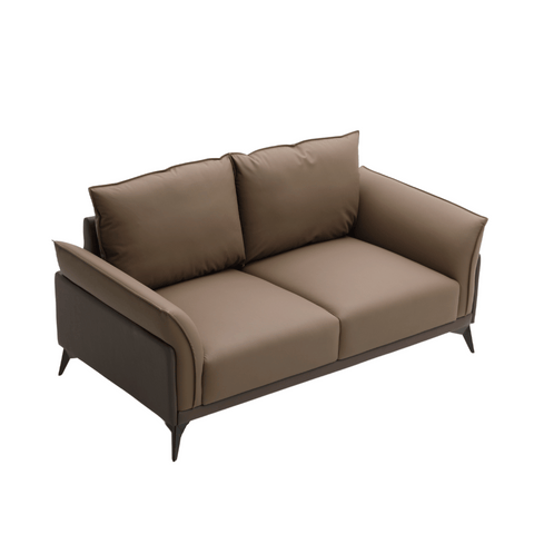 Monte Two Seater Modern Luxury Office Leather Lounge Sofa