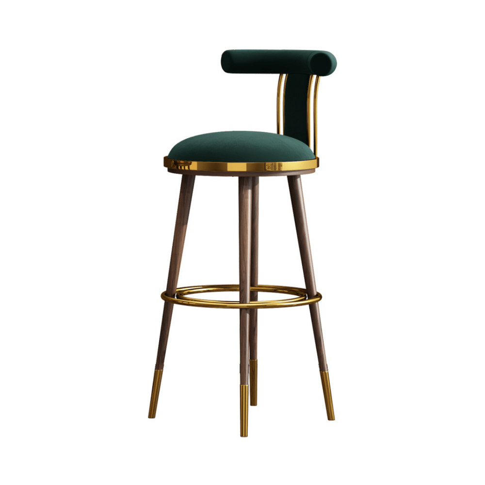 Moris Modern Luxury Velvet Fabric Bar Stool Chair - Gavisco Office Furniture