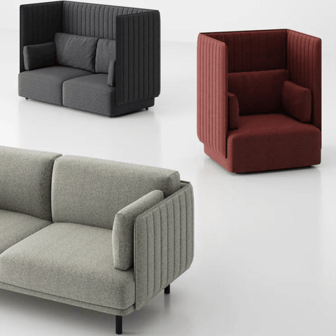 Multi Single Seater Acoustic Privacy High Back Sofa Booth - Gavisco Office Furniture