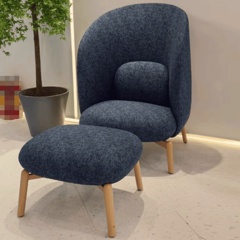 Nest Office Fabric High Back Lounge Sofa Chair with Side Table