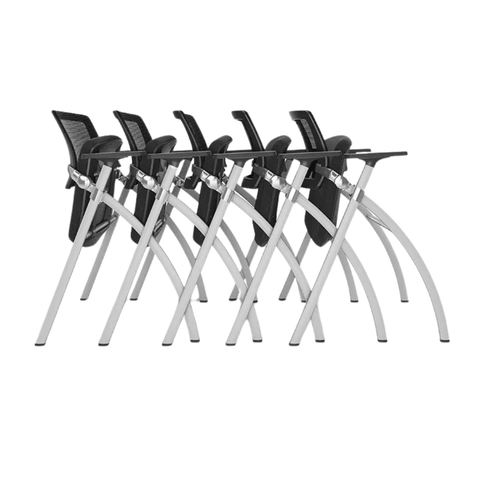 Noctis-C Stackable Training Chair With Writing Board and Wheels - Gavisco Office Furniture