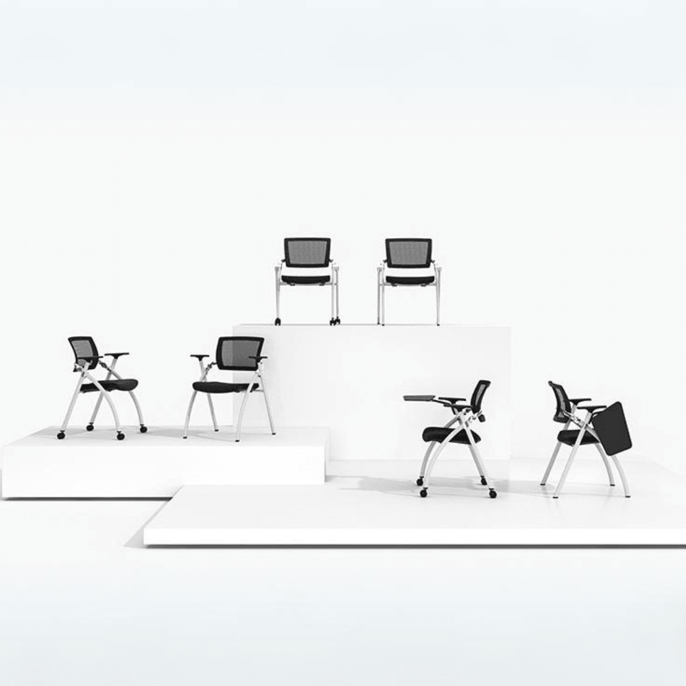 Noctis-A Stackable Training Chair With Wheels - Gavisco Office Furniture