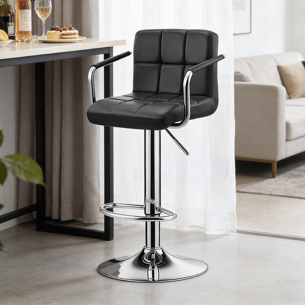 Noel Modern Leather Adjustable Swivel Barstool