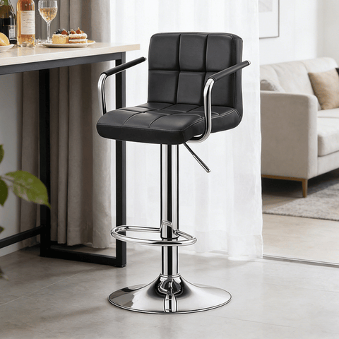 Noel Modern Leather Adjustable Swivel Barstool