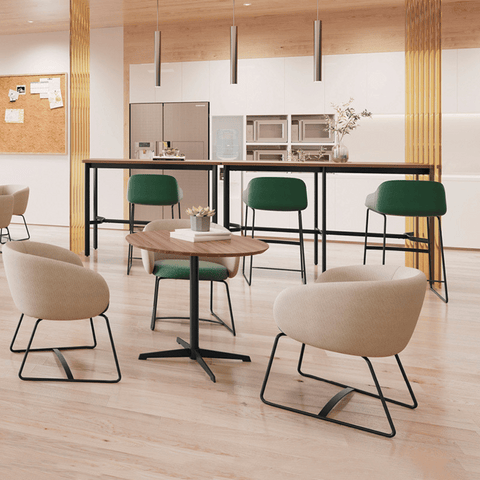 Norman Minimalist Fabric Upholstered High Bar Stool Chair
