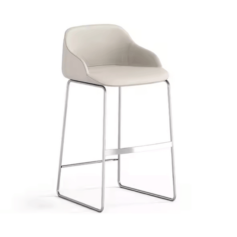 Norman Minimalist Fabric Upholstered High Bar Stool Chair
