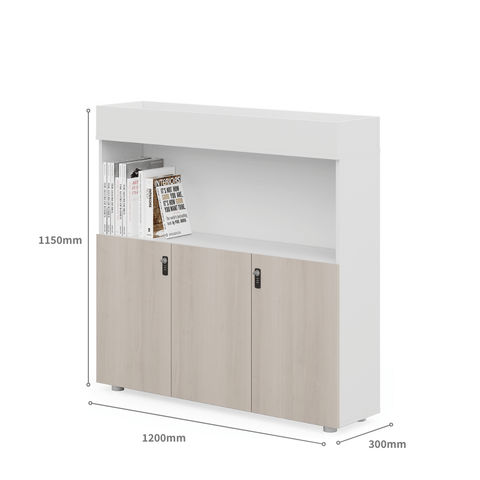 Norse-C 3-Door Office Storage Planter Cabinet with Combination Lock
